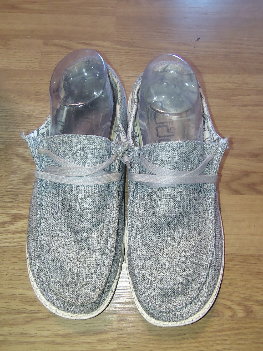 Hey Dude Wendy Linen Womens Size 9 Gray Slip On Casual Comfort Shoes Loafers